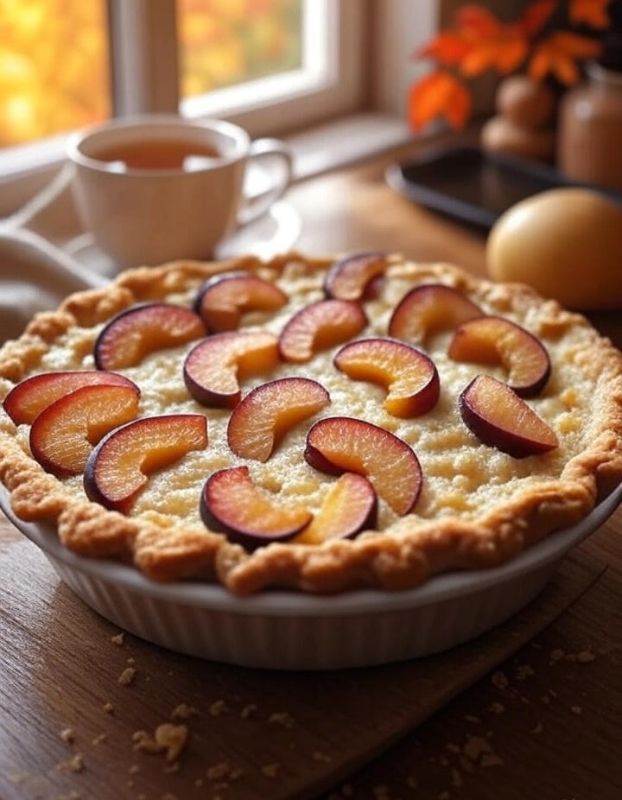 Овсяный пирог со сливами: осенний десерт, который покорит ваше сердце