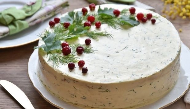 Печеночный торт с творожным кремом