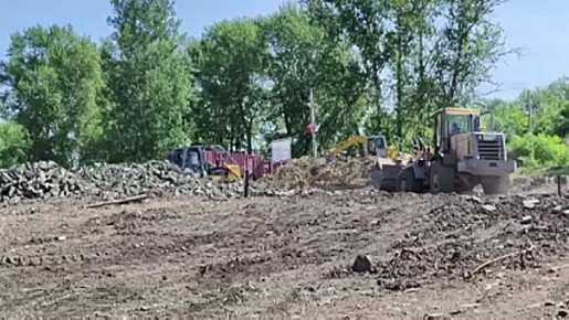 В Облучье ЕАО проходит реконструкция парка Железнодорожников