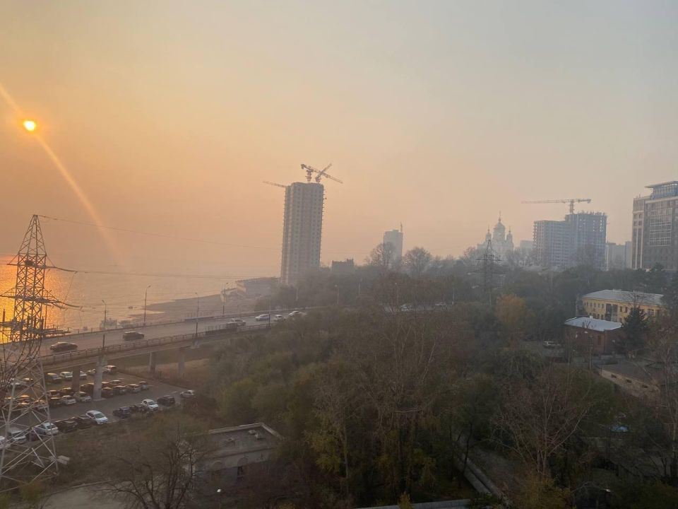 1 Амурскую область и Хабаровский край затянуло дымом от лесных пожаров в Китае