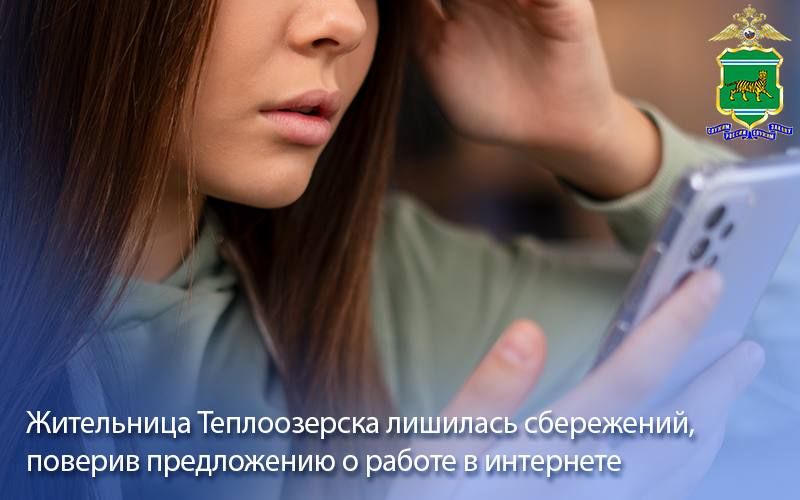 Жительница Теплоозерска лишилась сбережений, поверив предложению о работе в интернете