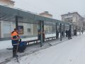В Биробиджане продолжается уборка улиц от снега и наледи