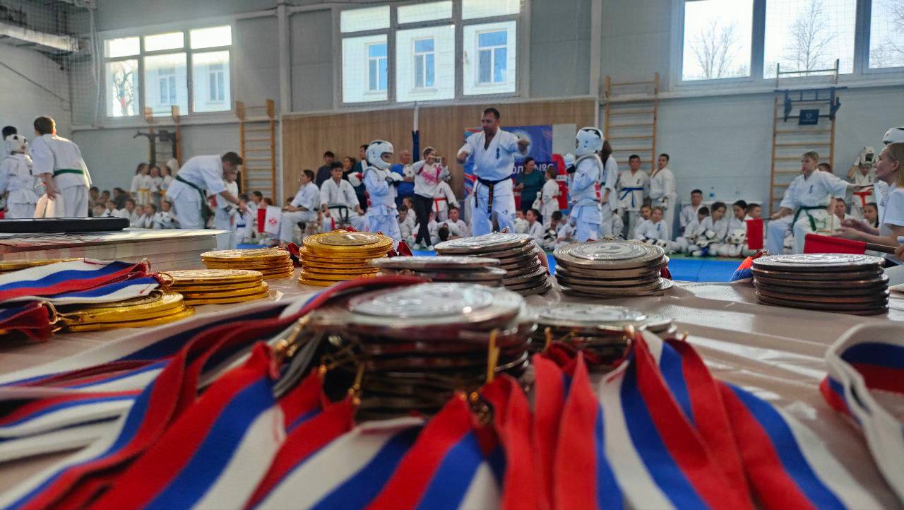 Более 200 юных спортсменов собрала открытая новогодняя тренировка по киокусинкай в Биробиджане Более 200 юных спортсменов собрала открытая новогодняя тренировка по киокусинкай в Биробиджане