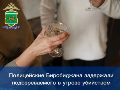 Полицейские Биробиджана задержали подозреваемого в угрозе убийством