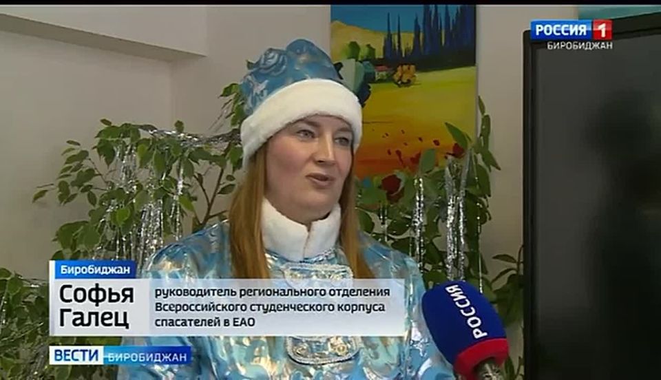 Дед Мороз спустился с крыши к окну детской областной больницы