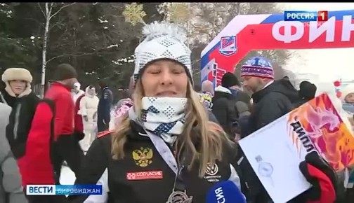 Любители активного отдыха вышли на новогодний забег