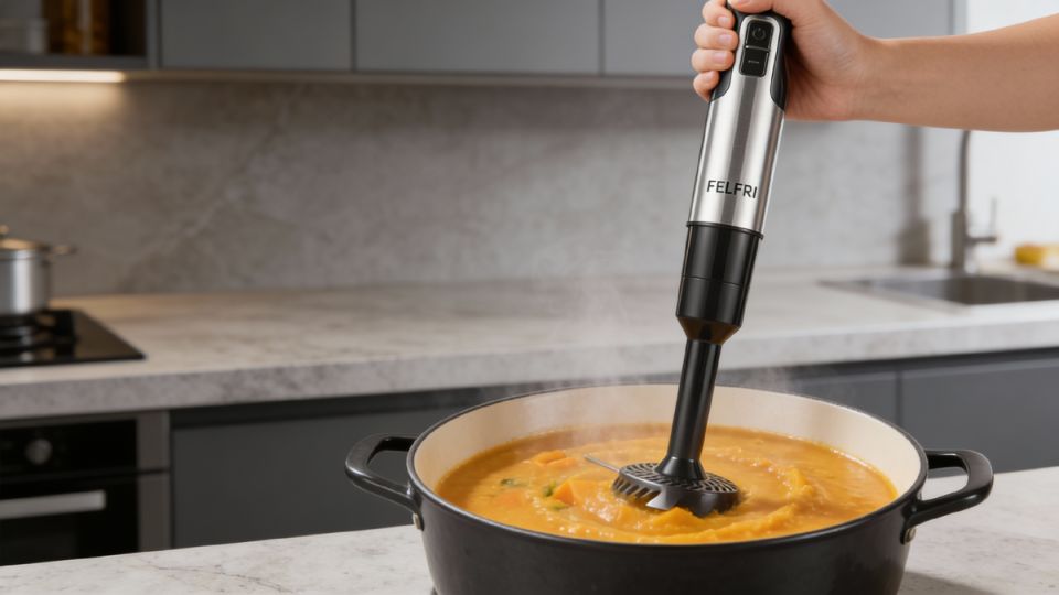 Как быстро и просто приготовить бархатное овощное пюре: секреты использования погружного блендера