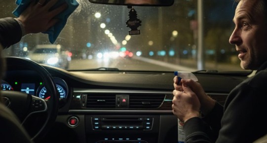 Стекло внутри автомобиля очищаем просто и надолго без разводов