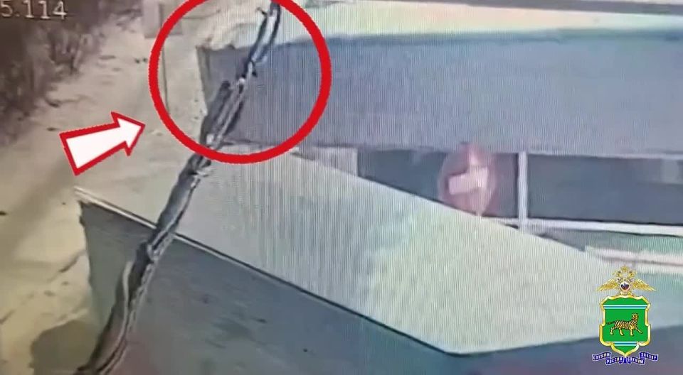 В Биробиджане водитель грузового автомобиля повредил карниз торгового центра