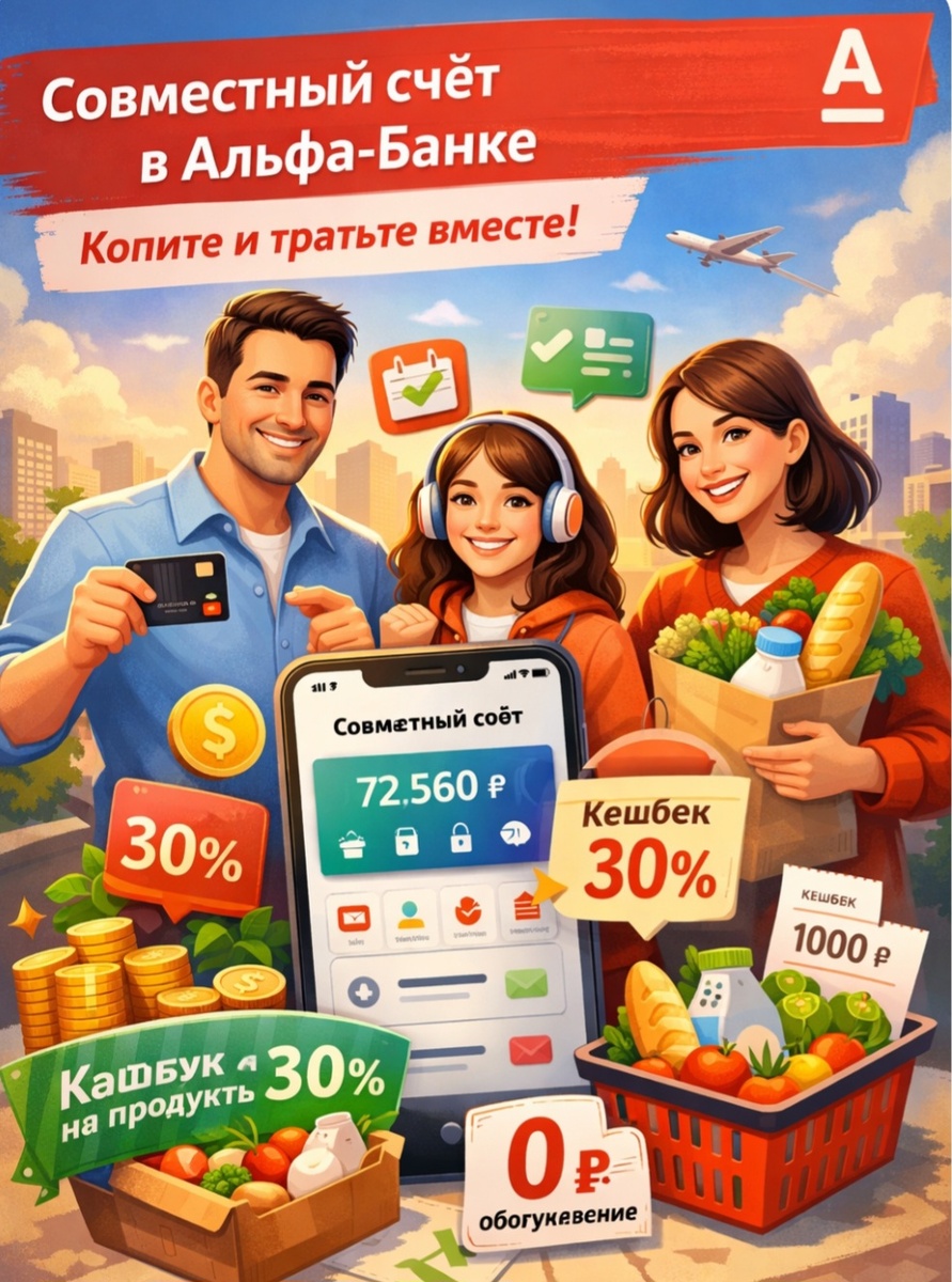 Совместный счёт в Альфа-Банке: идеальное решение для семейных финансов