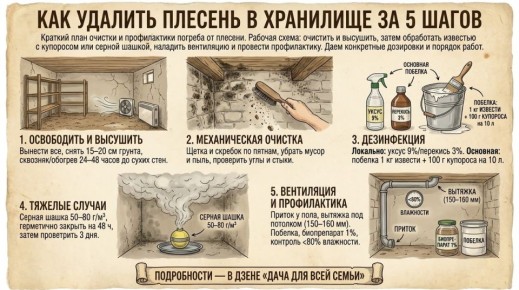 Эффективные методы борьбы с плесенью в хранилище: практическое руководство