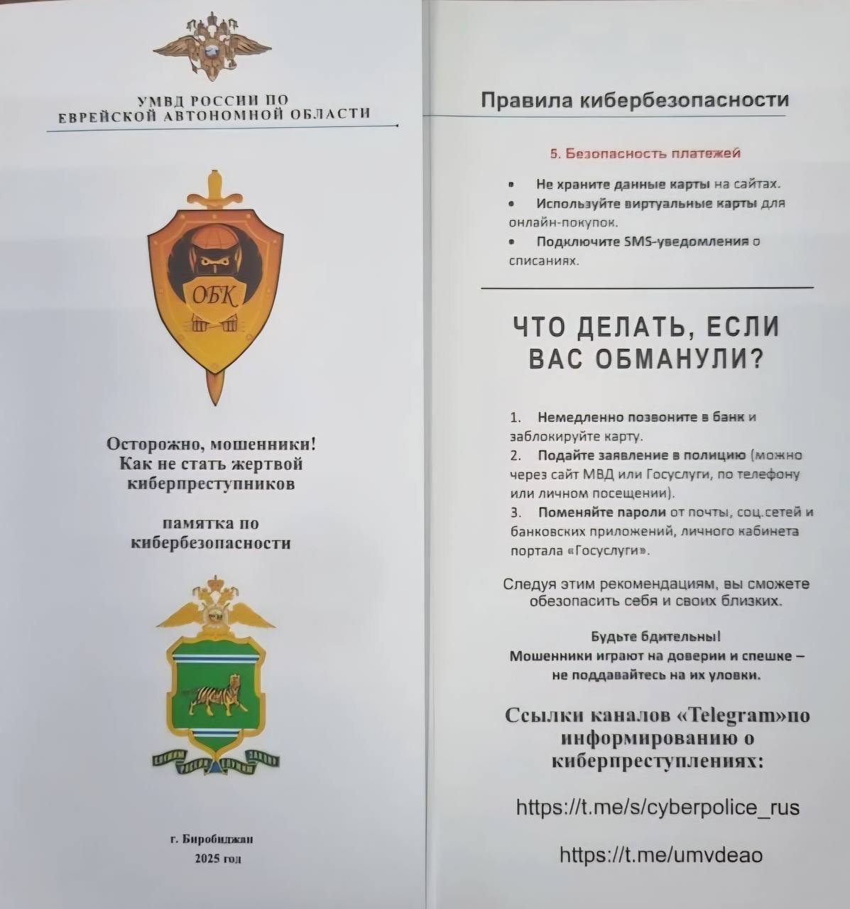 В Еврейской автономной области полицейские проводят профилактическую акцию «Осторожно, мошенники!» В Еврейской автономной области полицейские проводят профилактическую акцию «Осторожно, мошенники!»