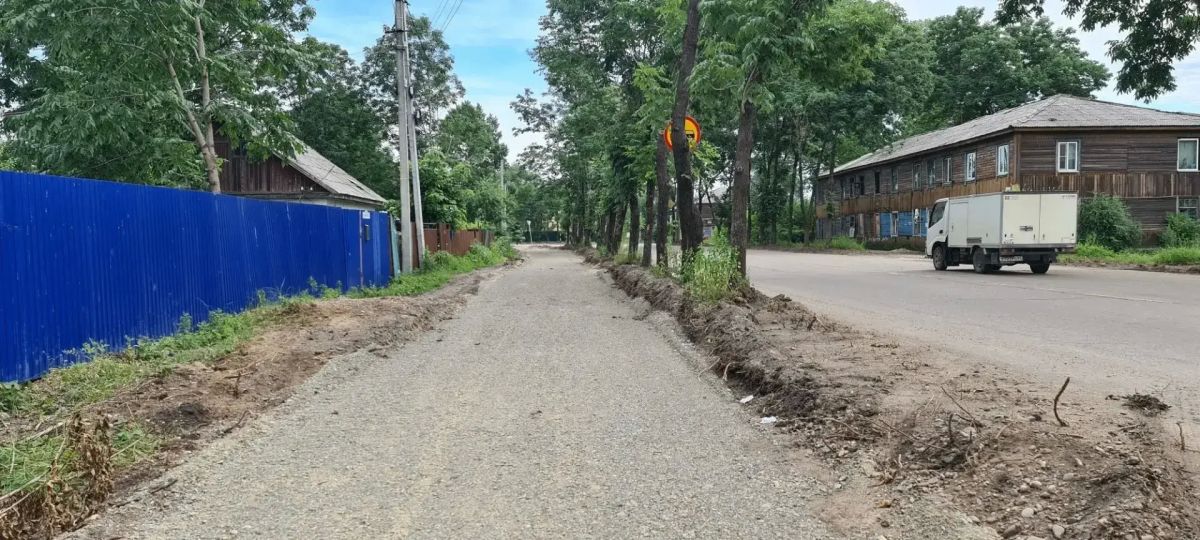 На улице Волочаевской продолжается ремонт дороги На улице Волочаевской продолжается ремонт дороги