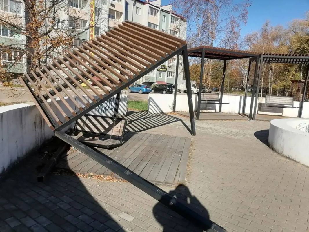 Вандалы в Биробиджане испортили место отдыха