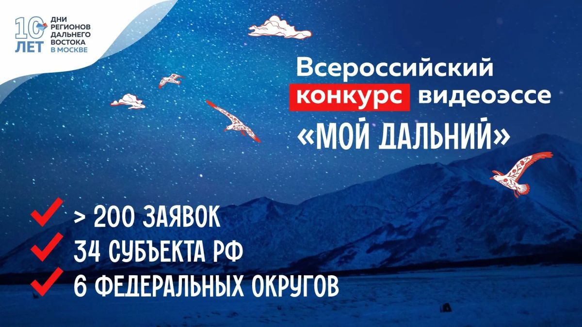 Более 200 заявок поступило на конкурс видеоэссе «Мой Дальний»