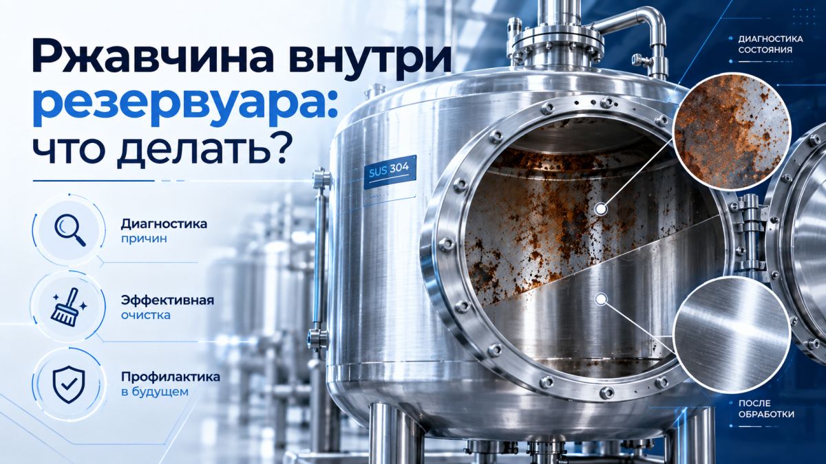 Ржавчина внутри нержавеющего резервуара: как найти причину и безопасно восстановить поверхность